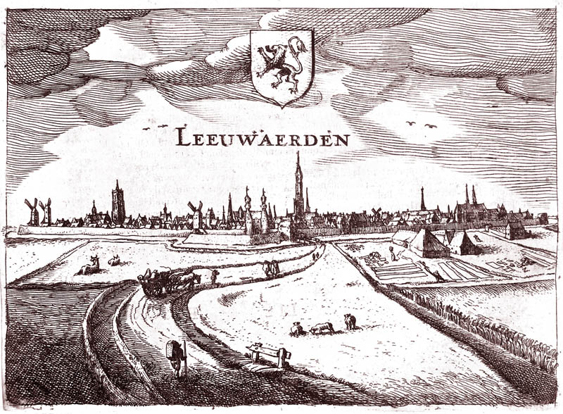 Gezicht op Leeuwarden 1613 Guiccardini